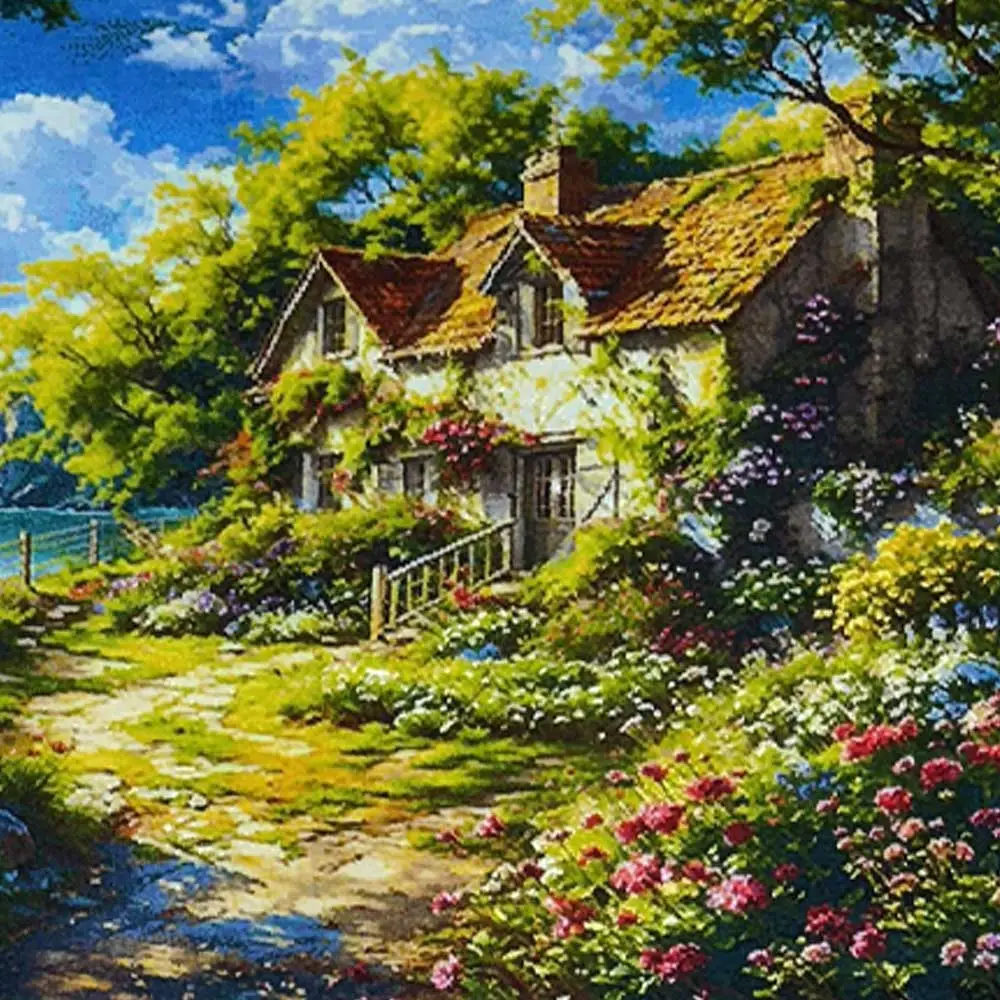 تابلو فرش دستباف کلبه میلان