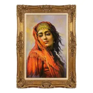 تابلو فرش دستباف بانوی اصیل